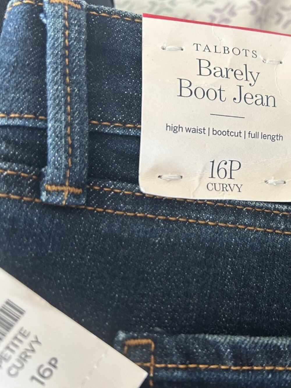 NWT Talbot Barely Boot 26 Petite Curvy Jeans